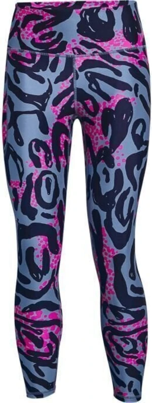 Under Armour HG Armour Print Mineral Blue/Midnight Navy S Fitness spodnie