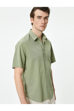 Koton Summer Shirt Short Sleeve Classic Collar Buttoned