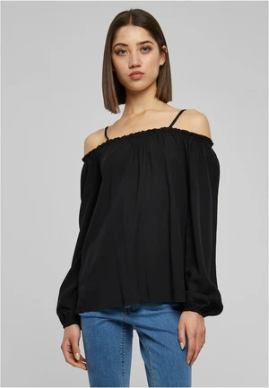 Women's Cold Shoulder Longsleeve Black