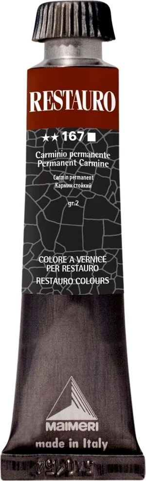 Maimeri Varnish Restauro Vopsea de restaurare Permanent Carmine 167 20 ml 1 buc