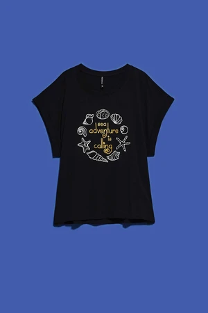 WOMEN'S T-SHIRT L-TS-4088 BLACK