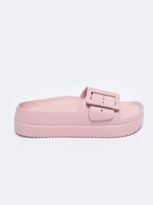 Women's Platform Foam with Big Star Buckle Pink