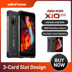 Ulefone Armor X10 Pro Rugged Smartphone Waterproof 5.45 Inch 4G 64G Android 11 Helio P22 Octa Core Cellphones