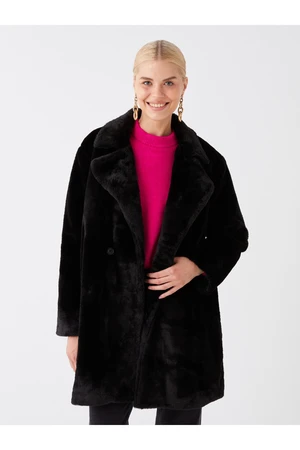 LC Waikiki Jacket Collar Straight Long Sleeve Women's Coat