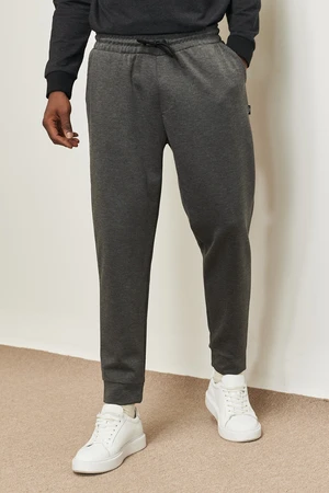 AC&Co / Altınyıldız Classics Men's Anthracite-melange Standard Fit Normal Cut, Elastic Waist And Legs. Comfortable Sports Sweatpants.