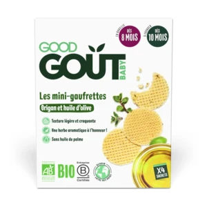 GOOD GOUT Bio wafle s oregánem a olivovým olejem 8m+ 24 g