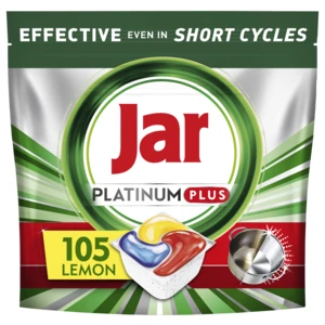 JAR Platinum Plus All In One Kapsle do myčky nádobí lemon 105 kusů