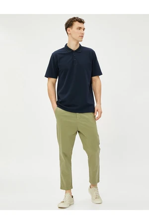 Koton Polo T-Shirt with Short Sleeves and Buttons