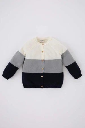 DEFACTO Baby Boy Crew Neck Knitwear Cardigan