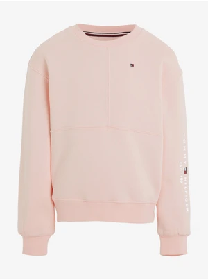 Light pink girls' sweatshirt Tommy Hilfiger - Girls