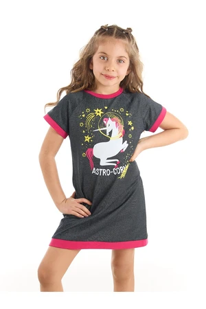 Mushi Astrocorn Unicorn Girl Gray Dress