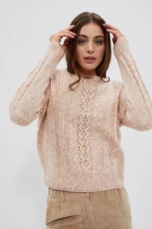 Sweater with decorative fabric