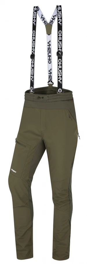 Husky  Kixees M dark khaki, L Pánske outdoorové nohavice