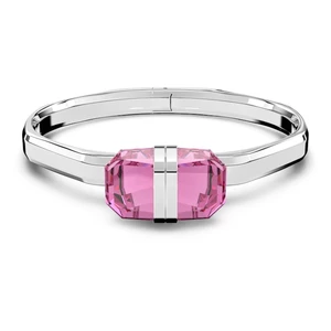 Swarovski Krásný pevný náramek s růžovými krystaly Lucent 5633628 S (5,3 x 4,3 cm)