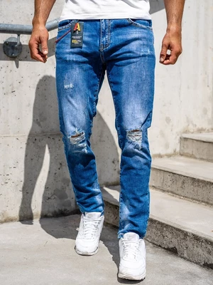 Tmavě modré pánské džíny slim fit Bolf 85005S0