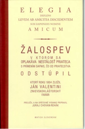 Žalospev Elegia - Ján Valentini