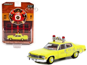 1977 AMC Matador Yellow "Dallas Fire Department" (Texas) "Fire &amp; Rescue" Series 3 1/64 Diecast Model Car by Greenlight