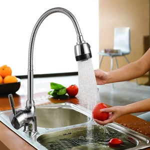 Kitchen 360° Swivel Spout Single Handle Sink Faucet Pull Down Spray Mixer Tap