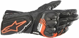 Alpinestars SP-8 V3 Leather Gloves Black/Red Fluorescent XL Mănuși de motocicletă