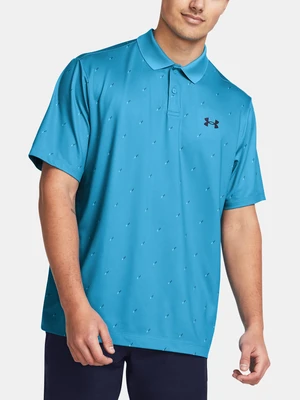 Under Armour Tričko UA Perf 3.0 Printed Polo-BLU - Pánské