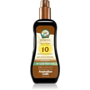 Australian Gold Spray Gel Sunscreen With Instant Bronzer ochranný sprej na opaľovanie s bronzerom SPF 10 237 ml