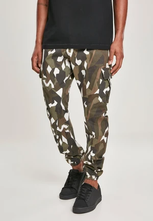 Wooden Camo Pants Geometric Camo Stretch Twill Cargo Pants