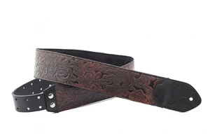 RightOnStraps Leathercraft Blackguard Courroie de guitare Black