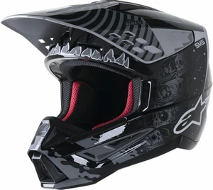 Alpinestars S-M5 Solar Flare Helmet Black/Gray/Gold Glossy M Casque