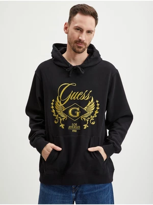 Black Mens Hoodie Guess Roy - Men