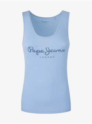 Pepe Jeans Dunia Women's Top Light Blue - Womens