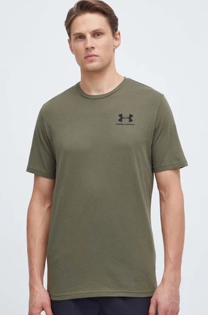 Tričko Under Armour pánsky, zelená farba, s potlačou, 1326799