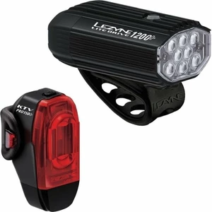 Lezyne Lite Drive 1200+/KTV Drive Pro+ Pair Satin Black/Black Front 1200 lm / Rear 150 lm Lumini bicicletă