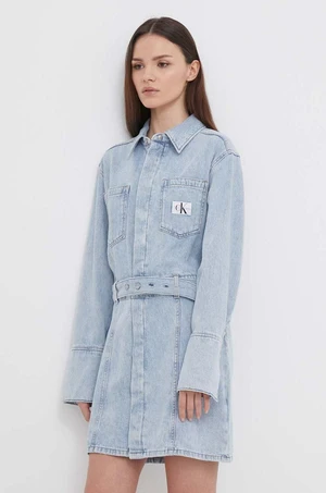 Džínové šaty Calvin Klein Jeans mini, J20J222784