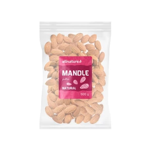 Allnature Mandle natural jádra 500 g