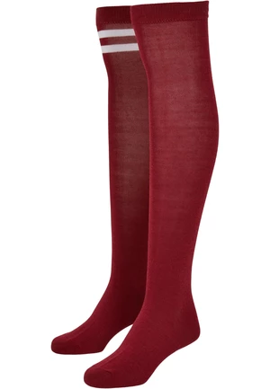 Women's College Socks 2-Pack Burgundy