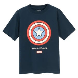 Tričko s krátkým rukávem Marvel -tmavě modré - 152 NAVY BLUE