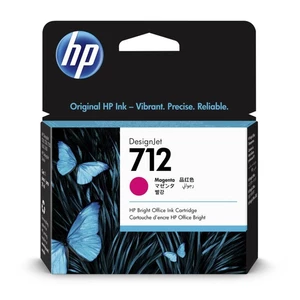 Cartridge HP 712, 29ml (3ED68A) červená Barva: Purpurová Objem kazety: 29 ml Kompatibilní tiskárny:  HP DesignJet Studio 24'' (5HB12A) HP DesignJet St