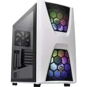 PC skříň, herní pouzdro midi tower Thermaltake COMMANDER C34 TG, bílá, černá