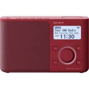 Přenosné rádio Sony XDR-S61D, AUX, červená