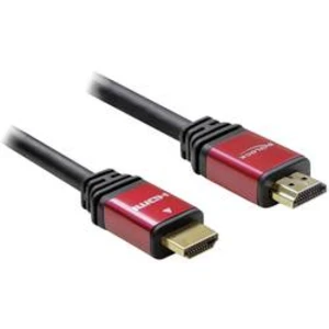 HDMI kabel Delock [1x HDMI zástrčka - 1x HDMI zástrčka] červená/černá 3.00 m