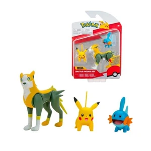 Pokémon akční figurky 3-Pack Mudkip, Pikachu a Boltund 5cm