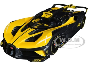 Bugatti Bolide Yellow and Carbon Gray 1/18 Diecast Model Car by Bburago