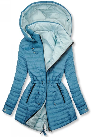 Prošívaná oboustranná parka modrá/babyblue