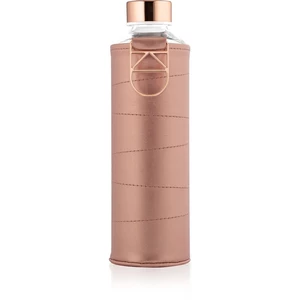 Equa Mismatch skleněná láhev na vodu + obal z umělé kůže barva Bronze 750 ml