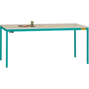 Manuflex LD1906.5021 ESD pracovný stôl UNIDESK s plastovou doskou, rám voda modrá RAL 5021, š xhxv = 1200 x 800 x 723-73