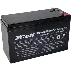 XCell 12.8-6 špeciálny akumulátor Li-Fe-Pol blok plochá zástrčka LiFePO4 12.8 V 6000 mAh