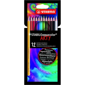 Akvarelové pastelky STABILO aquacolor ARTY 12 ks pouzdro