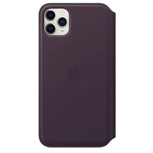 Apple iPhone 11 Pro Max Leather Folio - Aubergine