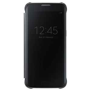 Tok Samsung Clear View EF-ZG930C for Samsung Galaxy S7 - G930F, Black - OPENBOX (Bontott csomagolás teljes garancia)