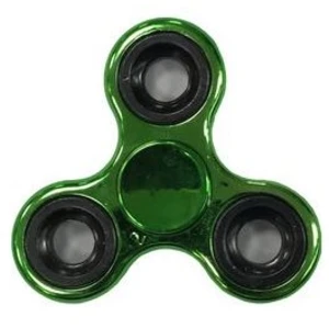 Fidget Spinner, metál fényű, zöld